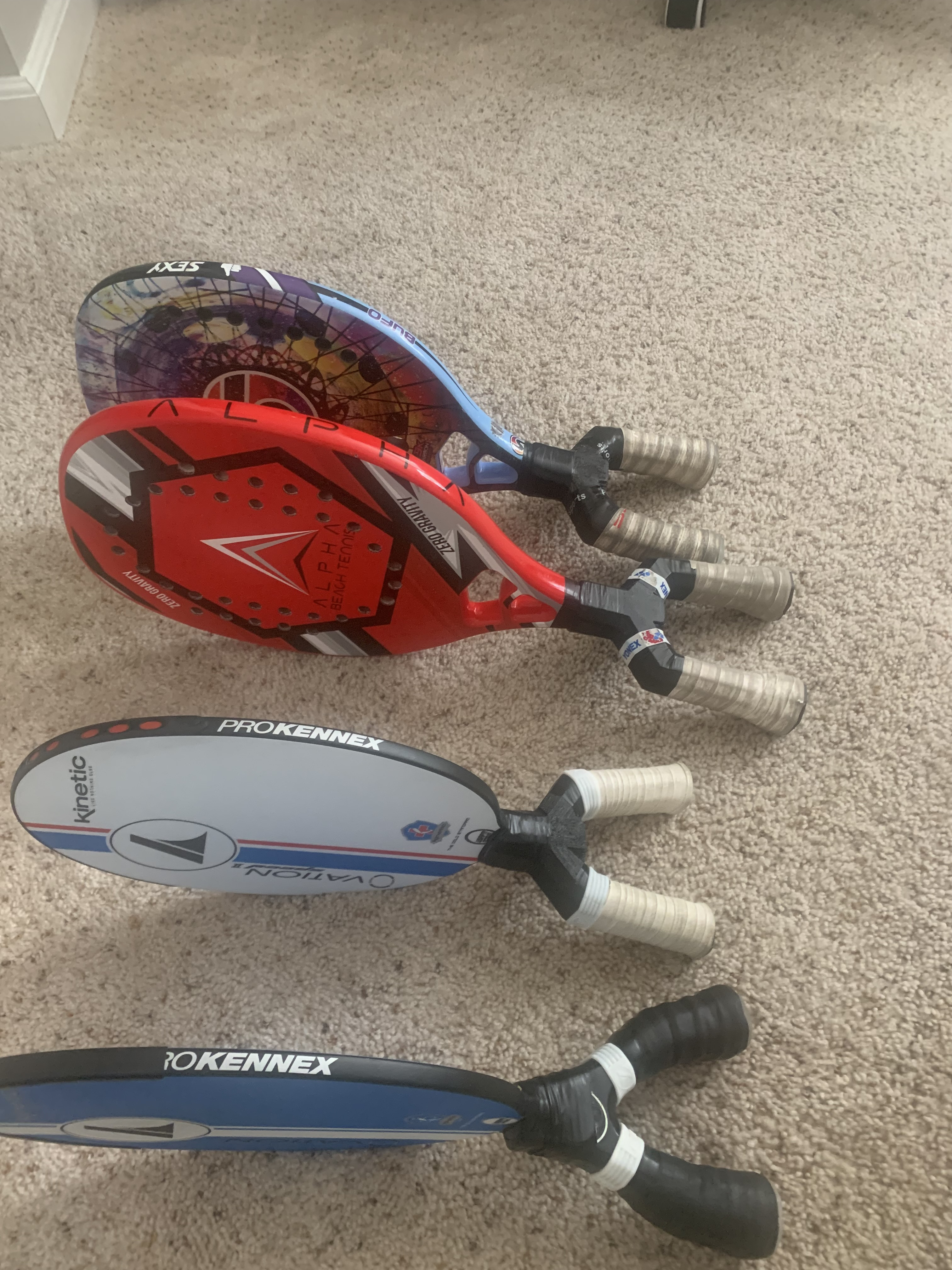 Beach tennis paddles